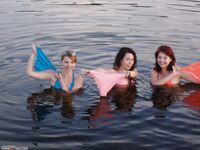 Young girl and her friends